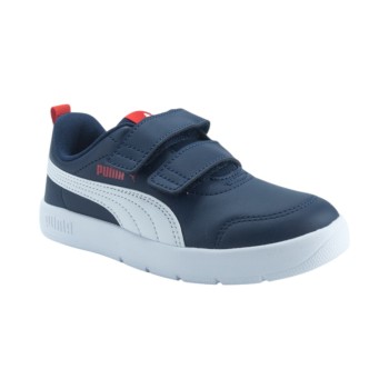 PUMA 397642-03 NAVY/WHITE COURTFLEX PS