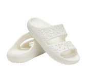 CROCS 210966-0WV CHALK CLASSIC FLORAL SANDAL