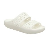 CROCS 210966-0WV CHALK CLASSIC FLORAL SANDAL