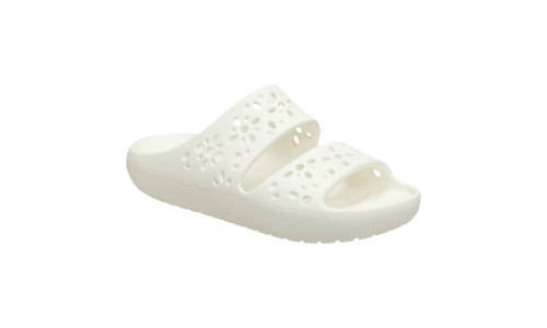 CROCS 210966-0WV CHALK CLASSIC FLORAL SANDAL