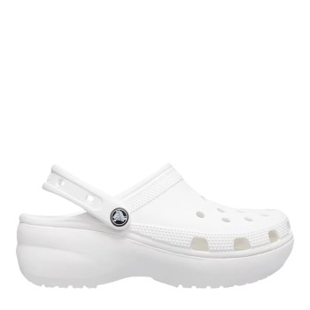 CROCS 206750-100 WHITE CLASSIC PLATFORM CLOG W