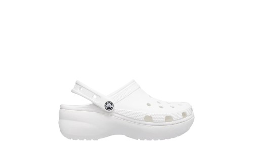 CROCS 206750-100 WHITE CLASSIC PLATFORM CLOG W