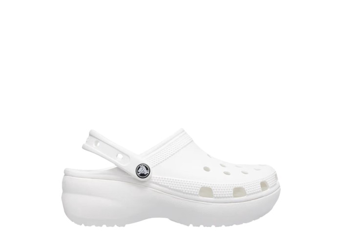 CROCS 206750-100 WHITE CLASSIC PLATFORM CLOG W