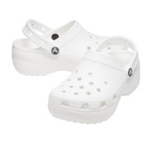 CROCS 206750-100 WHITE CLASSIC PLATFORM CLOG W