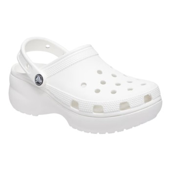 CROCS 206750-100 WHITE CLASSIC PLATFORM CLOG W