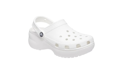 CROCS 206750-100 WHITE CLASSIC PLATFORM CLOG W