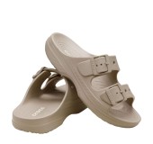 CROCS 213586-214 TAUPE SATURDAY BUCKLE SANDAL