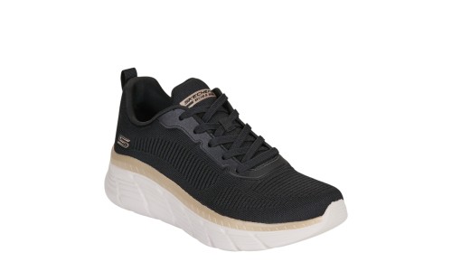 SKECHERS 117385-BKGD BLACK GOLD BOBS B FLEX HI - FLYING HI BKGD