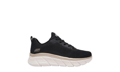 SKECHERS 117385-BKGD BLACK GOLD BOBS B FLEX HI - FLYING HI BKGD
