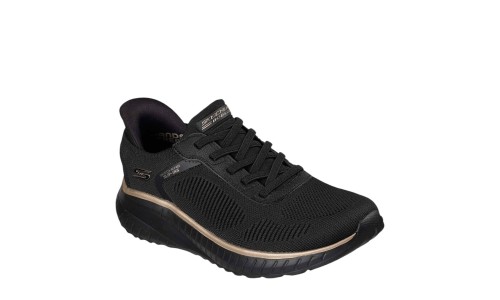 SKECHERS 117497-BKRG BLACK GOLD BOBS SQUAD CHAOS - CURRENT MUSE BKRG