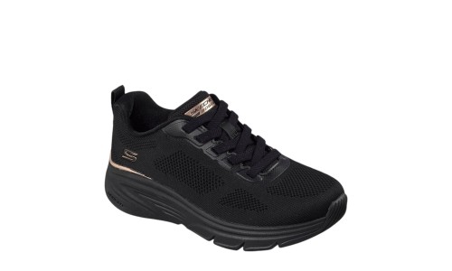 SKECHERS 117720-BBK BLACK BOBS ARCH FIT ELEVS BBK
