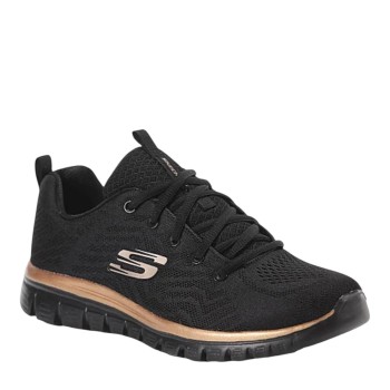 SKECHERS 12615-BKRG BLACK GOLD GRACEFUL - GET CONNECTED BKRG