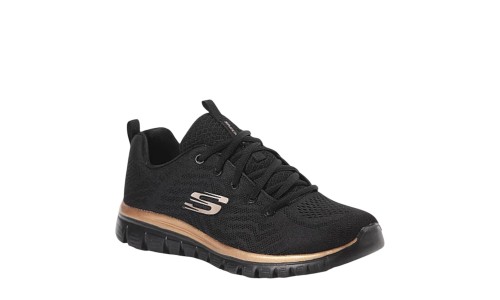 SKECHERS 12615-BKRG BLACK GOLD GRACEFUL - GET CONNECTED BKRG