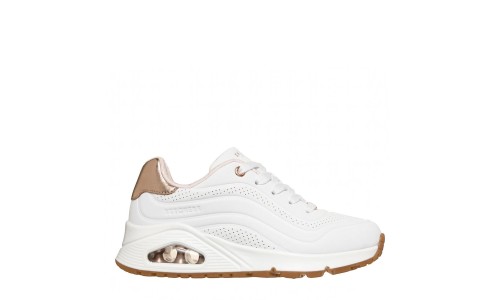 SKECHERS 310286L-WHT WHITE UNO GEN 1 - SHIMMER AWAY WHT