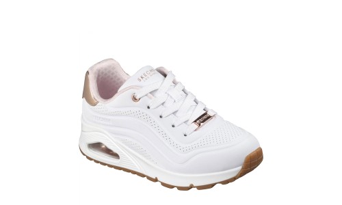 SKECHERS 310286L-WHT WHITE UNO GEN 1 - SHIMMER AWAY WHT
